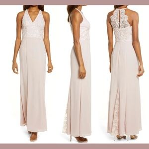 NWT $150 CHI CHI LONDON‎ [ 6 ] Sleeveless Lace Bridesmaid Dress In Blush